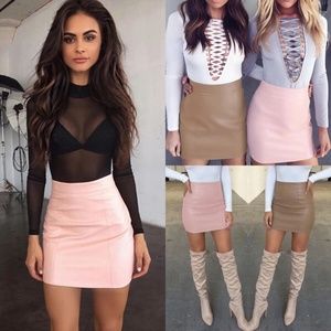 Vogue Leather Skirt